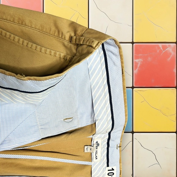Peter Millar Golf Performance‎ Pants Y2K Men 36 X 27 Beige Khaki Cotton Trousers - Picture 12 of 13